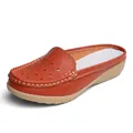 Eleganti sabot arancioni traforati e traspiranti con zeppa per il massimo comfort estivo - 35 / Arancione