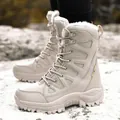 Bottes de neige extérieures beiges imperméables avec doublure en fausse fourrure chaude - 36 / Doublé Polaire / Beige