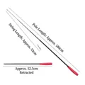 Teleskopische Katzenangel-Spielzeug mit 180 cm Länge und rotem Griff für Haustiere - Roter Griff Schwarzer Stab 4-Teilig (CT195)