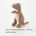 Jouet sonore pour chien en velours côtelé en forme de dinosaure marron résistant et texturé - Style Dinosaure / 30*14cm / Marron