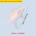 Macaron color feather cat toy replacement head, 14cm length, four-color pastel feathers - Four-Color Feather Replacement Head