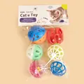 Set di 6 palline colorate con campanello per gatti per il gioco interattivo in casa - Set Palla con Campanello 2 / Set da 6