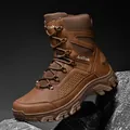 Robuste braune Herren-Outdoor-Kampfstiefel mit professionellem, langlebigem Design. - 39 / Braun