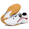 Chaussures de badminton professionnelles avec boucle rotative et semelle en gomme blanche. - 36 / 1001 Blanc & Rouge