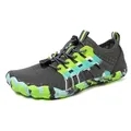 Scarpe da scoglio outdoor grigie con dettagli verde lime e suola mimetica - 38 / Grigio scuro