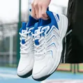 Chaussures de sport respirantes blanc et bleu pour l'entraînement de badminton et tennis - 38 / Chaussures de Loisirs Sportives (M608) / Blanc Bleu