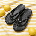 Unisex schwarze EVA-Flip-Flops mit weicher Anti-Rutsch-Sohle und Sommerdeko - 35 / Schwarz