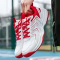 Chaussures d'entraînement professionnelles rouges et blanches pour badminton et tennis - 38 / Chaussures de Loisirs Sportives (M608) / Blanc et Rouge