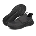 Chaussures de marche légères pour hommes avec bride velcro et semelle antidérapante - 39 / Gris