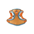 Breathable orange and blue pet vest harness with reflective stripes for small dogs. - 3XS / Harness Only (Without Leash) / Orange