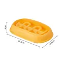 Gelber Slow-Feeder-Napf für Hunde mit Anti-Schling-Design, Maße 26.5x15.8x4 cm - Hotdog Langsamfressnapf / 26.5x15.8x4cm / Gelb