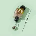 Ersatzfeder für Katzenangel mit Glocke und Bommel, 3,5 cm simuliertes Insektenspielzeug. - Nr. 10 Insekt Ersatzkopf / 3.5x3cm