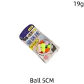 Set of colorful plush cat toy balls with internal bells, 5cm diameter for interactive play - Rainbow Mixed Ball