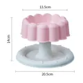Gamelle surélevée rose pour chat, design festonné pour le cou, hauteur de 14 cm - Base Seule (Sans Partie Supérieure) / Sac OPP Individuel / Rose