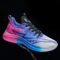 Leichte, atmungsaktive Mesh-Laufschuhe mit einem schicken pink-blauen Farbverlauf - 39 / Weiß Blau Rot
