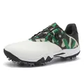 Chaussure de golf professionnelle avec motif camouflage et système de laçage rapide - 37 / Vert