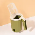 Large capacity olive green cat litter scooper with integrated waste bag dispenser - Integrated Storage Style (JY-MSC-2411081) / Green
