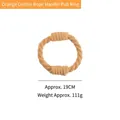 Anello giocattolo per cani in corda di cotone intrecciata arancione, 19 cm per animali - Anello da Tiro in Corda di Cotone Arancione / Circa 19cm