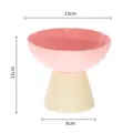 Erhöhter rosa Futternapf im Eiscreme-Stil für Katzen und Hunde mit 13cm Breitenmaß - Rosa / 13x11cm