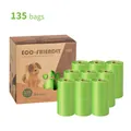 9 rolls 135 count extra thick lavender scented green pet poop bags in kraft box - 9 Rolls Set