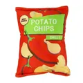 Realistic red chilli potato chip bag shaped squeaky plush toy for bored cats and dogs - Potato Chips - Chilli Flavor(duck-qq) / Single Set in OPP Bag / Red