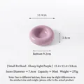Cuenco para gatos de cerámica violeta claro brillante tipo bagel - Violeta Claro Brillante / S