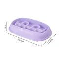 Lila Anti-Schling-Napf für Haustiere, Maße 26,5x15,8x4cm, verhindert das Verschlucken beim Fressen - Hotdog Langsamfressnapf / 26.5x15.8x4cm / Lila