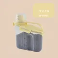 1500ml yellow pet food storage container with airtight lid and measuring cup - 1500ml / Yellow