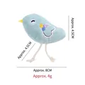 Lief blauw vogel pluche kattenspeeltje met kattenkruid en lange poten van touw - Vogel