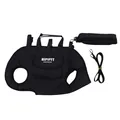 Full view of the black pet carrier harness showing lifting handles and auxiliary straps - S / Black