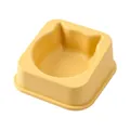 Modern yellow cat face shaped plastic pet food bowl with anti-slip design for small dogs - 19.5*18.9*7.7 / Yellow