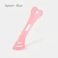 Pelle à nourriture rose en forme d'os multifonctionnelle et spatule pour couvercle d'animaux - Cuillère Rose