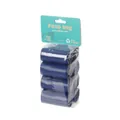 Dark blue pet waste bags, 8 rolls in a transparent pack with ECO-Friendly header - 8 Rolls/Pack with Header Card / Dark Blue