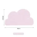 Cloud-shaped pink silicone pet placemat with waterproof design measuring 48x26.8cm - Cloud Mat / 48x26.8cm / Pink