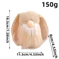 Plush Easter bunny gnome ornament showing 18.5cm height and 11.5cm width dimensions - Yellow Rabbit Style (D1-14) / 1 Piece