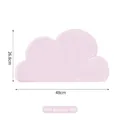 Pink cloud-shaped silicone pet feeding mat, durable 48cm x 26.8cm waterproof pad. - S / Cloud Mat / 48cm x 26.8cm / Pink
