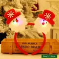 LED leuchtender Weihnachtsmann-Haarreif für Weihnachtsfeiern, Größe 12x20cm - Weihnachtsmann Doppel-Stirnband (S2-5)