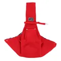 Comfortable red pet sling carrier bag for small dogs and cats weighing up to 7.5kg - With Phone Pocket / Red-Fleece