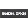 Schwarzer Emotional Support Hundegeschirr Aufnäher mit weißer Aufschrift für K9 Westen - XS (8x2.5cm) / Emotionale Unterstützung / Schwarz mit weißen Buchstaben