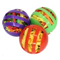 Kleurrijke holle plastic ballen gevuld met papier voor speelplezier van vogels - Set van 3 / 3 Ballen