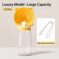 Portable 500ml dog water bottle in yellow with a convenient carrying lanyard - L / Yellow