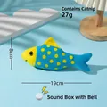 Juguete para gato pez con lunares azules y gatera 19cm - Pez con Lunares Azules