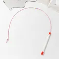 Flexibler Katzenangelstab mit rosa Schnur und bunten Perlen Dekoration - Handgriff Zubehör / Einzelstück / Rosa