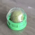 Jouet balle à l'herbe à chat rotative à lécher avec dôme transparent protecteur - Vert