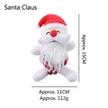 Santa Claus plush dog toy with durable cotton rope and squeaker for holiday play - White Santa Claus