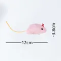 Rosa plüschiges Maus-Katzenspielzeug, 12 cm lang, mit Katzenminze zum Spielen - Einzelstück / Rosa