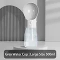 Tragbare graue Haustier-Wasserflasche 500ml mit großem Trinknapf für unterwegs - Alien Große Wasserflasche / 500ml / Grau