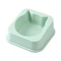 Light green cat-faced non-slip pet food bowl made of durable plastic for cats and dogs - 19.5*18.9*7.7 / Green