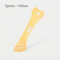 Cuillère multifonctionnelle en silicone jaune pour nourriture de chien et chat - Cuillère Jaune