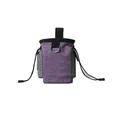 Portable purple fabric dog training treat bag with drawstring and belt loop attachment - Waist Bag / Purple